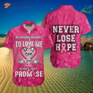 he kept that promise and wore pink hawaiian shirts to support breast cancer 0
