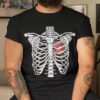 Heart And Ribcage Nurse Funny Skeleton Halloween Costume Shirt