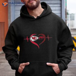 heartbeat kansas city chiefs and arkansas razorbacks shirt hoodie