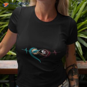 heartbeat miami dolphins and florida state seminoles shirt tshirt 3
