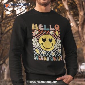 hello 2nd grade back to school second teacher kids shirt sweatshirt