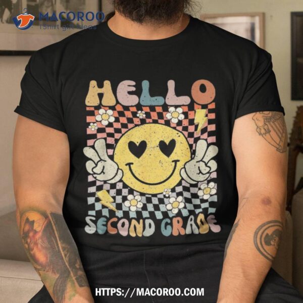 Hello 2nd Grade Back To School Second Teacher Kids Shirt