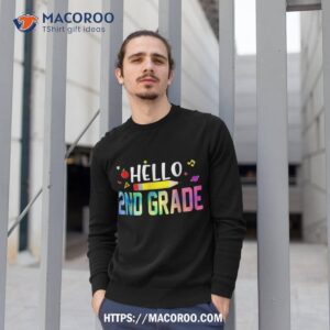 hello 2nd grade back to school teacher girls boys shirt sweatshirt 1