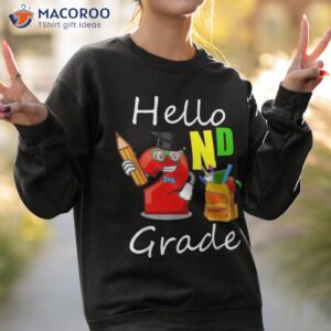 hello 2nd grade second back to school funny teacher kid team shirt sweatshirt 2