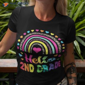 Hello 2nd Grade Teacher Funny Rainbow Lover Back To School Shirt