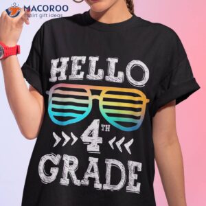 Hello 4th Grade Back To School Fourth Squad Sunglasses Shirt