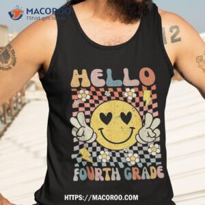 hello 4th grade back to school fourth teacher student shirt tank top 3