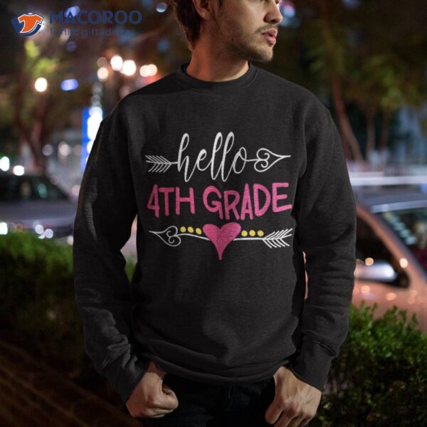 Hello 4th Grade Shirt Teacher Kid Back To School Gift Fourth