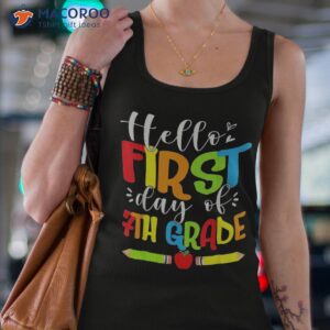 hello first day of 7th grade funny back to school shirt tank top 4