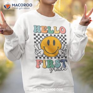 hello first grade retro smile team 1st back to school shirt sweatshirt 2