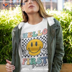 hello first grade retro smile team 1st back to school shirt tshirt 4