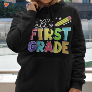 hello first grade team 1st back to school teacher kids shirt hoodie 2