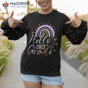 hello first grade team 1st back to school teacher kids shirt sweatshirt 1 1