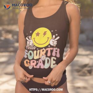 hello fourth grade funny smile face 4th back to school shirt tank top 1