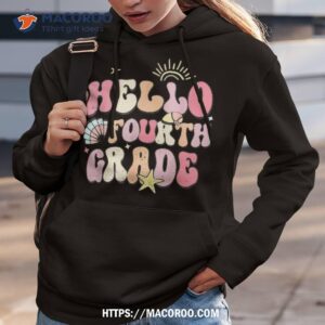 Hello Fourth Grade Groovy Back To School Teacher Student Shirt