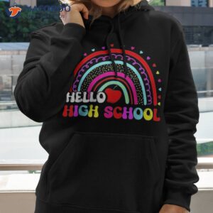 Hello High School Rainbow Back To Teacher Student Shirt