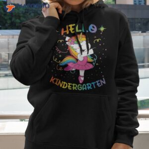 hello kindergarten first day back to school unicorn girls shirt hoodie 2