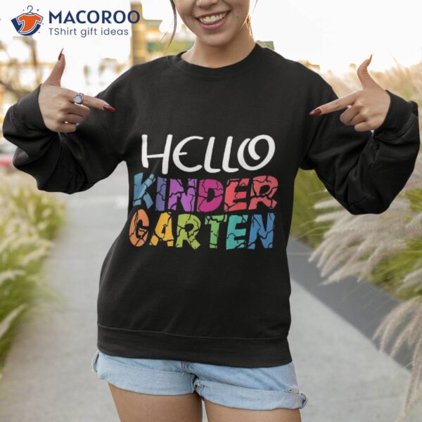 Hello Kindergarten First Day Of Vibes Only Kids Shirt