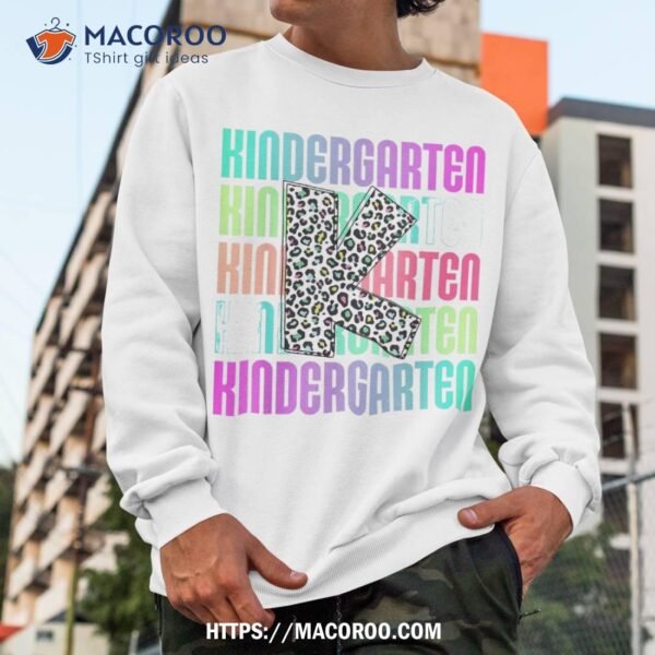 Hello Kindergarten Leopard Back To School Teacher Student Shirt