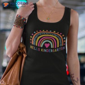 hello kindergarten rainbow for teachers girls back to school shirt tank top 4