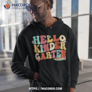 hello kindergarten retro groovy back to school first day shirt hoodie 1