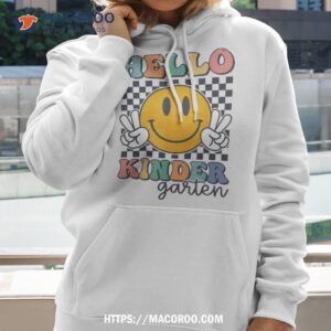 hello kindergarten retro smile teachers kids back to school shirt hoodie 2