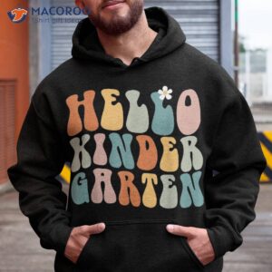 hello kindergarten teacher back to school groovy retro shirt hoodie