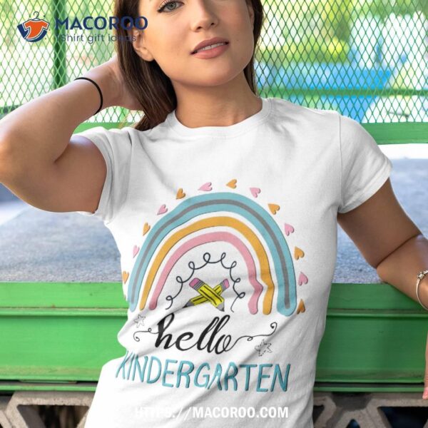 Hello Kindergarten Team Back To School Teacher Girls Kids Shirt