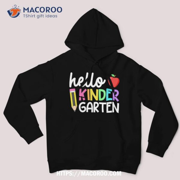 Hello Kindergarten Team Kinder Back To School Teacher Kids Shirt