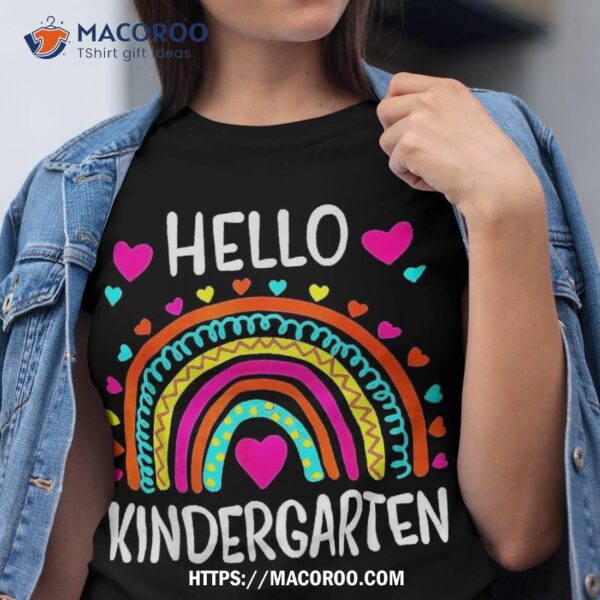 Hello Kindergarten Team Squad Back To School Teachers Kids Shirt