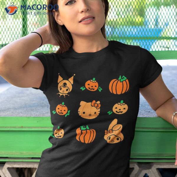 Hello Kitty My Melody Kuromi Pumpkins Halloween Shirt