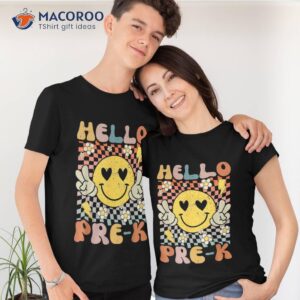 hello pre k back to school 1st day of kids teacher shirt tshirt