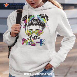 hello prek messy hair bun girl back to school first day shirt hoodie 3