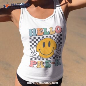 hello prek teachers kids smile team pre k back to school shirt tank top 2