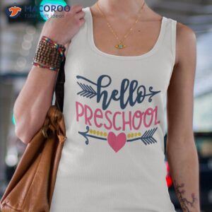 hello preschool teacher kids back to school pre k gift shirt tank top 4