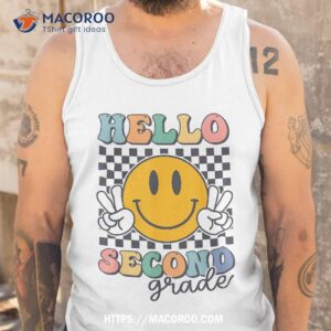 hello second grade retro smile team 2nd back to school shirt tank top