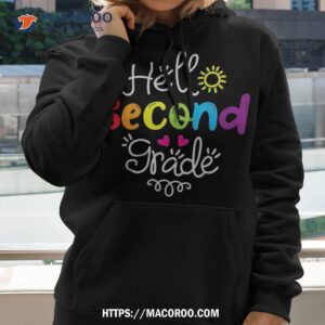 hello second grade shirt fun 2nd back to school gift hoodie