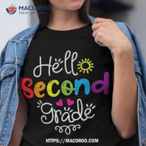 hello second grade shirt fun 2nd back to school gift tshirt