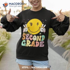 hello second grade smile face back to school first day shirt sweatshirt 1