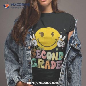 hello second grade smile face back to school first day shirt tshirt 2