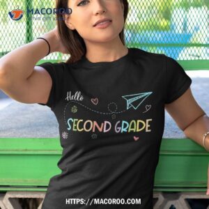 hello second grade teacher student 2nd back to school shirt tshirt 1