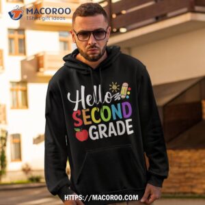 hello second grade team 2nd back to school teacher kid shirt hoodie 2