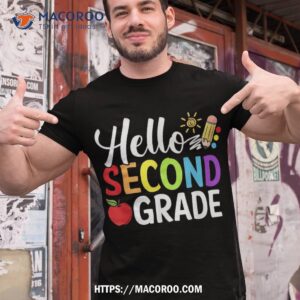 hello second grade team 2nd back to school teacher kid shirt tshirt 1 1