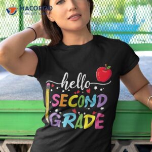 hello second grade team 2nd back to school teacher kid shirt tshirt 1