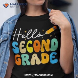 Hello Second Grade Team 2nd Back To School Teacher Kid Shirt