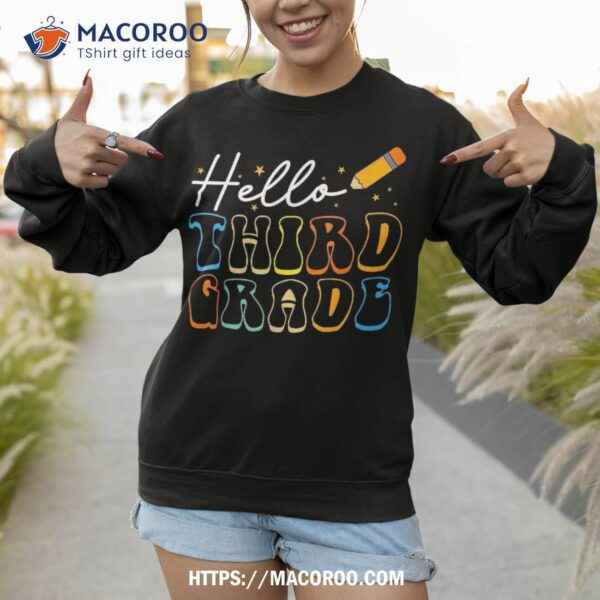 Hello Third Grade Team 3rd Back To School Teacher Kid Shirt