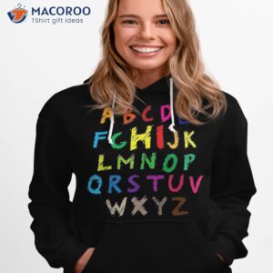 Hi Alphabet Back To School Letters Kid Teacher Gift Shirt 1 hi alphabet back to school letters kid teacher gift shirt hoodie 1