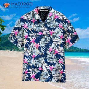 hibiscus floral blue tropical pattern hawaiian shirts 0