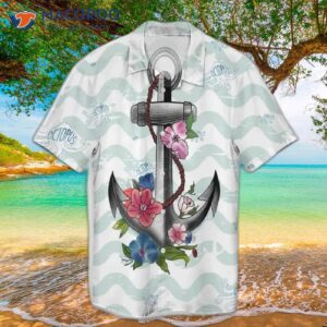 Hibiscus White Hawaiian Shirts