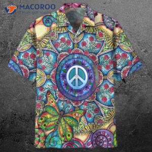 Hippie Beach Dragonfly Flower Hawaiian Shirts